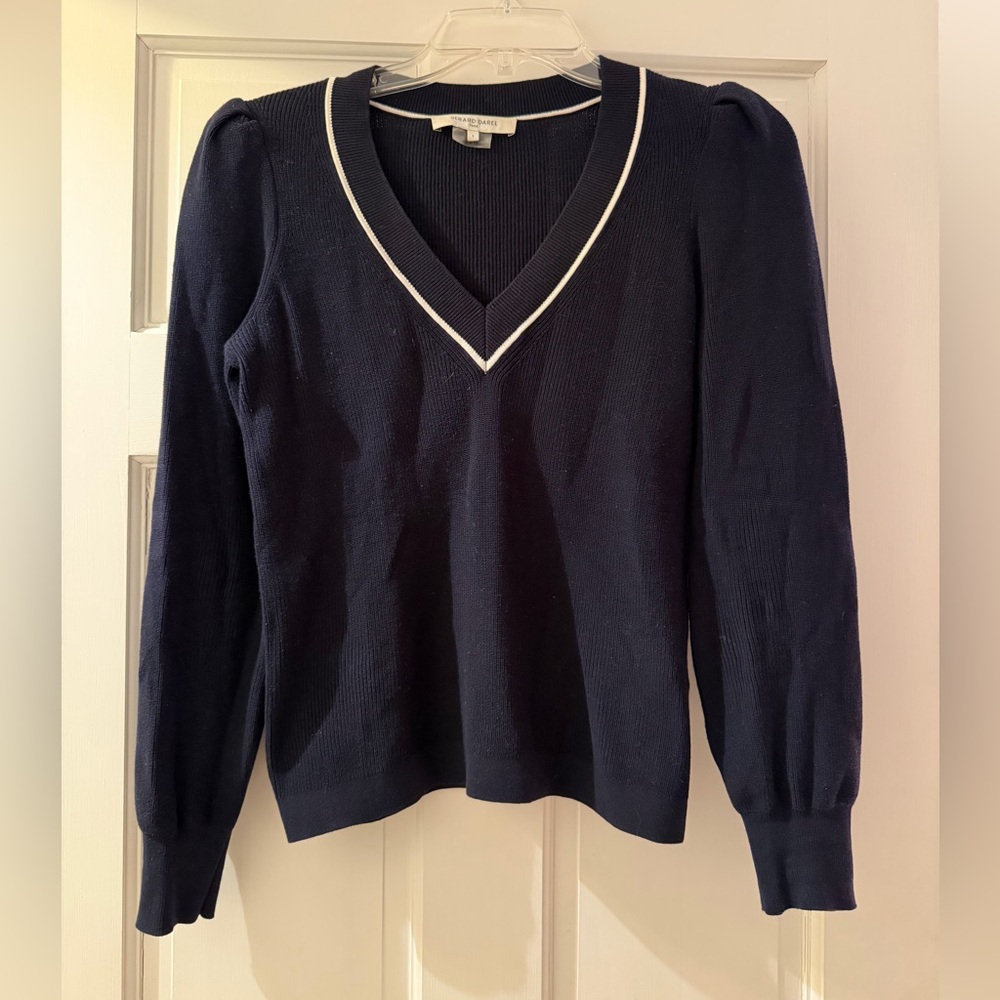 Gerard Darel Pique Knit Navy Summer Sweater